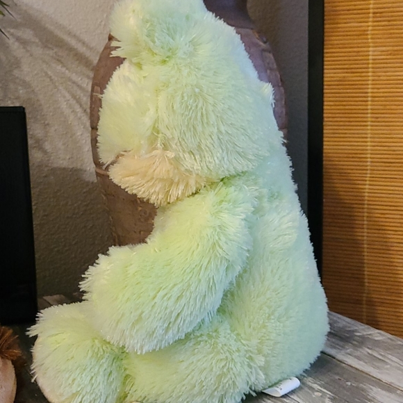 NWOT  SOFT PLUSH GREEN YELLOW FROG STUFFED ANIMAL - Picture 6 of 16